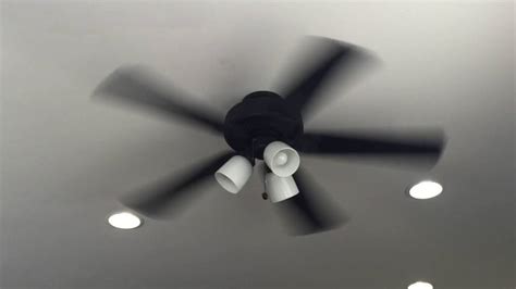 Try checking the bulbs to make sure they are screwed in correctly. Hampton Bay Colby Ceiling Fan - YouTube