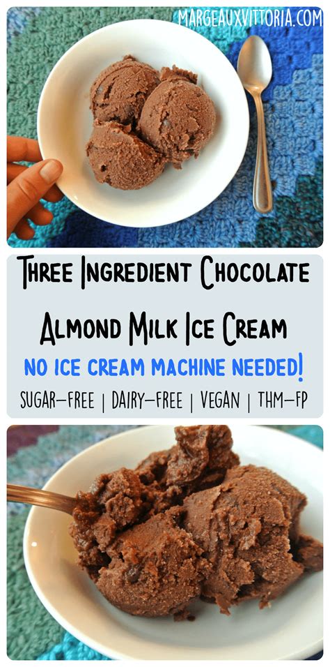 Whether used whole, blanched, slivered, sliced, or toasted and whether pulverized into flour, paste, or butter, almonds just make desserts that are too good. Three Ingredient Chocolate Almond Milk Ice Cream | Recipe ...