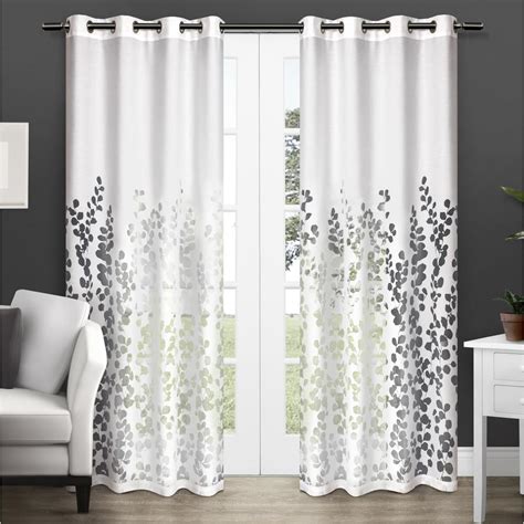 84 long ivory room darkening curtains tonal effect 2 panels texture window. Unbranded Wilshire 54 in. W x 84 in. L Sheer Grommet Top ...