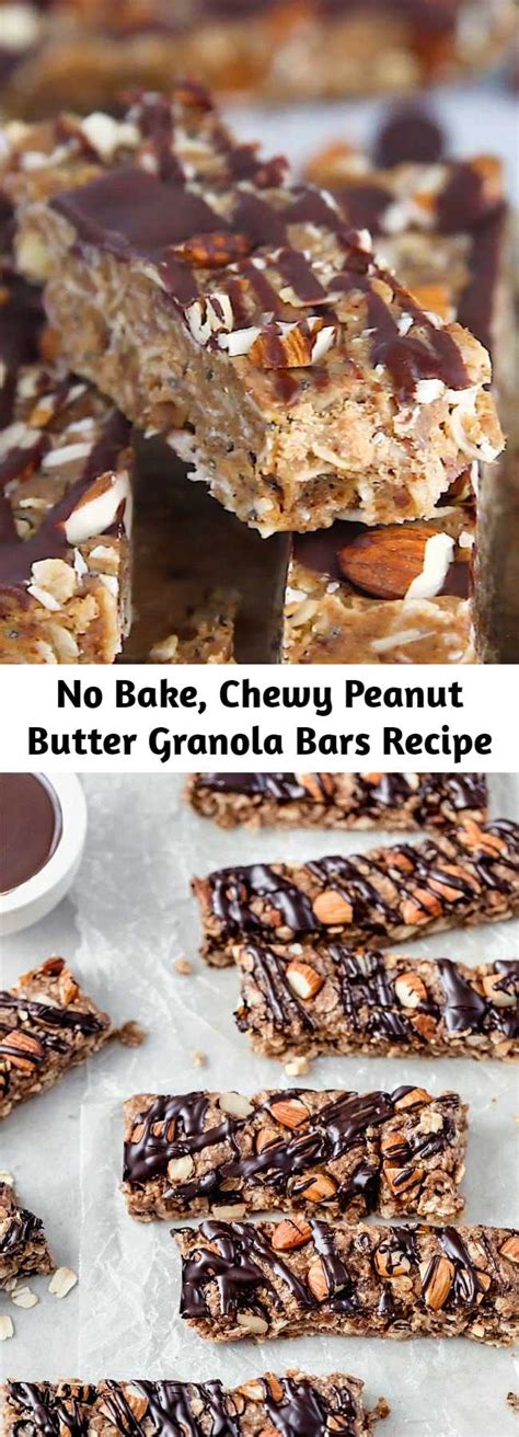 Let's talk homemade granola bar recipes, and how you can make them. No Bake, Chewy Peanut Butter Granola Bars Recipe - Cirilla ...