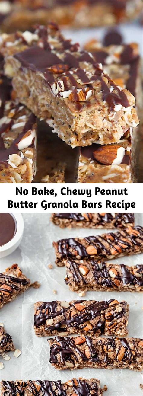 Use a creamy nut butter for this recipe to achieve the best results, because chunky nut butters may not hold the granola bars. No Bake, Chewy Peanut Butter Granola Bars Recipe - Cirilla ...