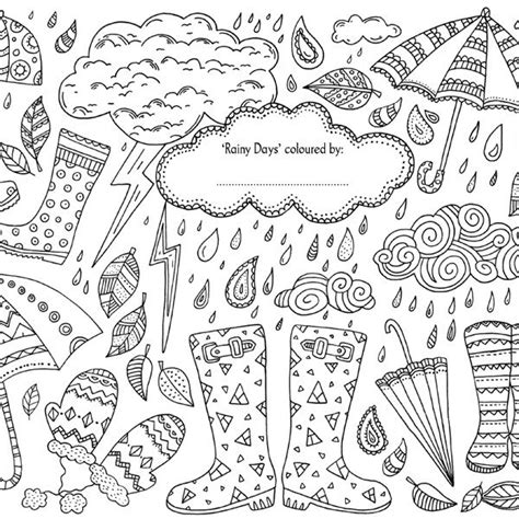 You those cute bunnies will show you how to fly like a dragonfly if you color them ! Rainy Days picture from Colour With Me, A Colouring Book to Share | Coloring books, Adult ...