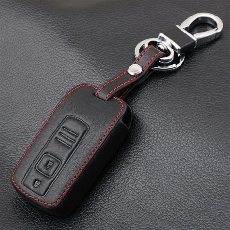 Smart key toyota corolla, premio, allion 3 кнопки. 2 Buttons Leather Car Key Case Shell Fob For Toyota PRIUS COROLLA VERSO Camry Replacement Smart ...