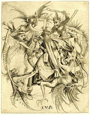 Temptation of st anthony martin schongauer. kabala image by farhad dehghani in 2020 | Martin ...