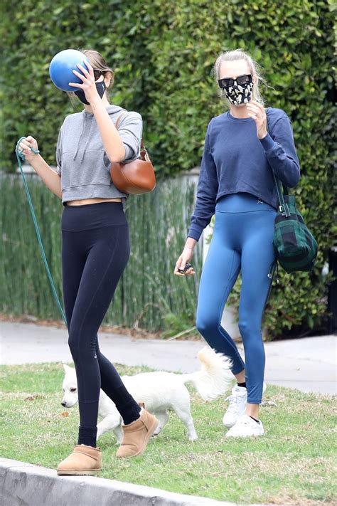 I am unprofessionally professional human being. CARA DELEVINGNE and KAIA GERBER Heading to Morning Workout ...