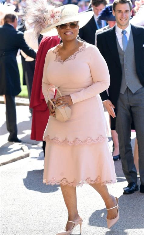 What do you do when you realize your dress is an etiquette faux pas less than 24 hours before attending a royal wedding? Oprah @ the wedding | Royal wedding outfits, Royal wedding ...