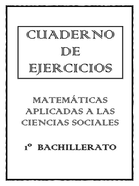 Cuadernillos de matemática para primaria. Cuadernillo de Ejercicios de Matematica de 1 Bachillerato ...