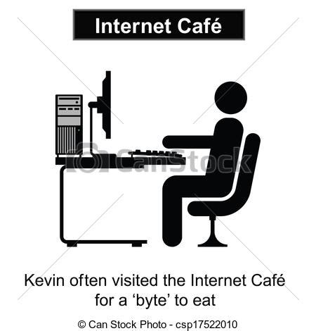 Net cafes (internet cafes) in japan net cafe is short for internet cafe and describes a place that offers all sorts of services centered around the internet. Vector Clip Art of Internet cafe - Kevin visits the ...