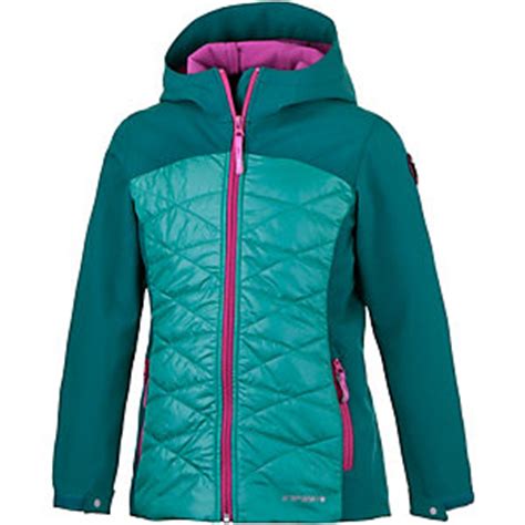 Jetzt vergleichen und günstig bestellen! ICEPEAK Softshelljacke Mädchen türkis/pink im Online Shop ...