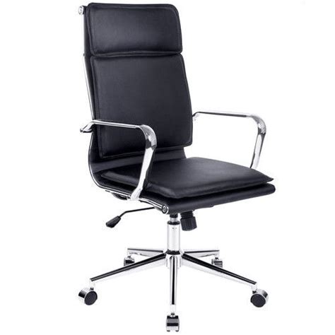 These chairs boast a plastic seat and wooden legs with metal supports. Baldwin Eames Replica Faux Leather Adjustable Office Chair | Temple & Webster | Office chair ...