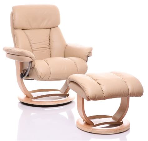Cream leathersoft upholstery for softness and durability. The Mars - Genuine Leather Recliner Swivel Chair ...