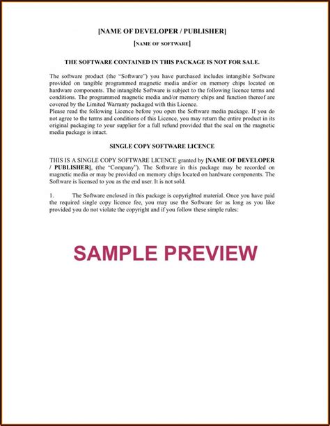 Saas Software License Agreement Template - Template 2 ...