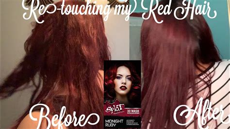 Touching up My red hair with Splat Midnight Ruby ...