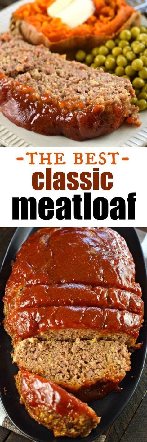 How long does it take to cook a 1kg / 2lb meatloaf? The best classic meatloaf recipe is topped with a sweet, tangy bbq glaze! #meatloaf # ...