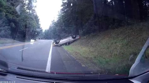 Amateurs got caught on the beach. Rollover Crash Caught on Dash Cam - YouTube