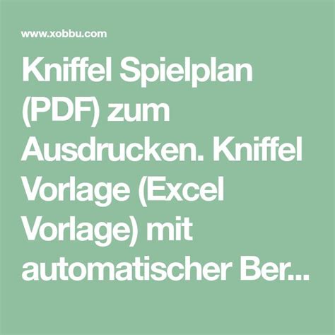 Contribute to fmhc/kniffel development by creating an account on github. Kniffel Vorlage (Excel & PDF) (mit Bildern) | Vorlagen ...