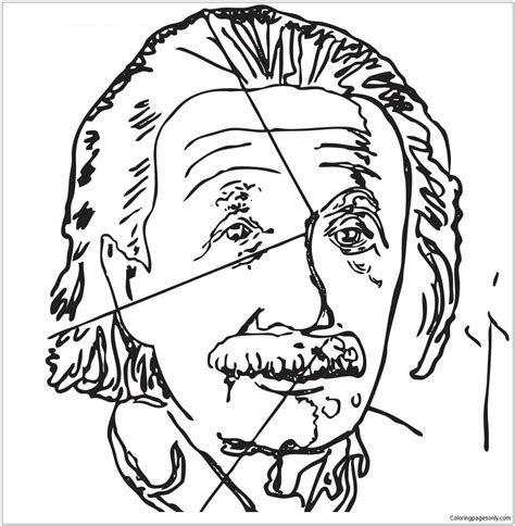 Please take a moment to read the rules before posting Einstein By Andy Warhol Coloring Page - Free Coloring ...