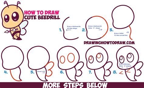 Sketch the basic body proportions. How to Draw Cute / Chibi / Kawaii Beedrill from Pokemon ...