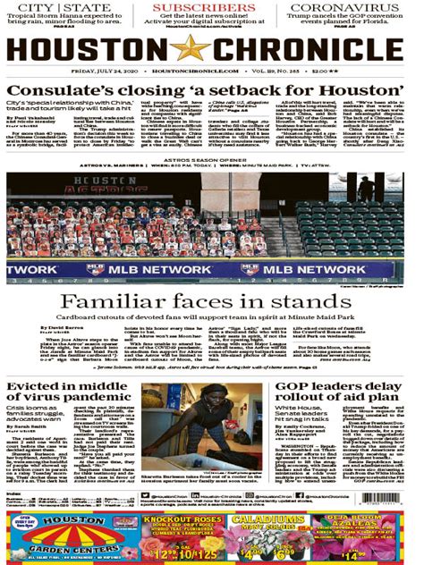 Maybe you would like to learn more about one of these? Houston Chronicle - 07.24.2020 » Download PDF magazines ...