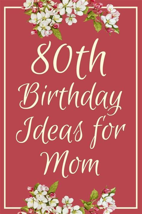 Our personalized 80th birthday lottery ticket favors are a fun surprise for guests and create a wonderfully unique birthday favor. 80th Birthday Gift Ideas for Mom - Top 25 Gifts for 80 ...