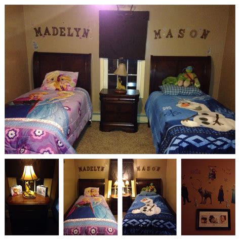 Lots of bedding essentials to choose from. Brother/Sister shared bedroom Frozen theme | Kids rooms ...