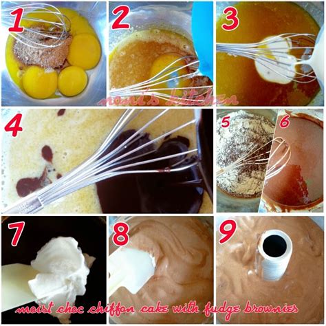 * 1 setengah cawan tepung gandum. Resepi Kek Coklat Chiffon Yang Sangat Moist Dan Lembut Dengan Gabungan Fudge Brownies