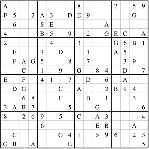 Cinco grades 9x9 sobrepostas umas às outras nas regiões dos cantos são conhecidas no japão como gattai 5 (cinco unidos. Sudoku 16 X 16 Para Imprimir / Sudoku Diario: Sudoku 16 x ...