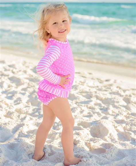 You can also filter out. RuffleButts Baby/Toddler Girls Swimsuit Rash Guard 2Piece ...