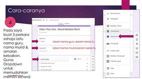 Komputer yang dimanfaatkan dalam proses pengajaran dan pembelajaran merupakan suatu usaha ke arah kebaikan kerana guru atau murid sendiri akan. CARA REKOD KESALAHAN DAN KEBAIKAN YANG DILAKUKAN MURID ...