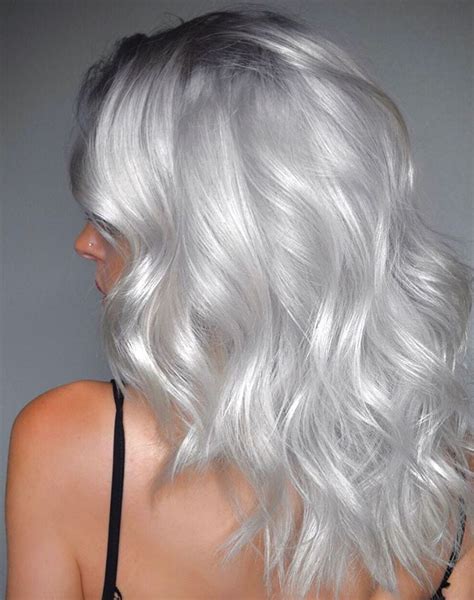 The easiest to use are the ones made by the same companies that make unnatural coloured dyes. White hair | Short white hair, White hair color, Silver ...