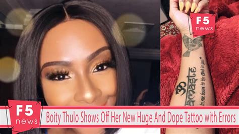 Boitythulo video of boity thulo that was trending with summer still months away, boity and ayanda decided it's just not reasonable waiting this long for a holiday. Boity Thulo Shows Off Her New Huge And Dope Tattoo with ...