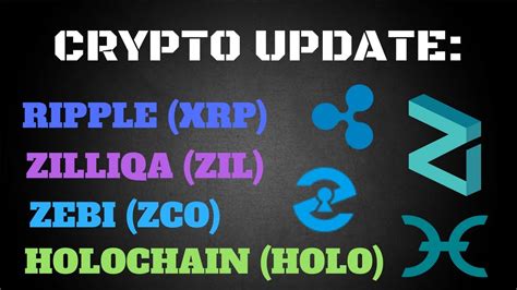 • holo and holochain are searching for holonauts to join us on our journey to build a new to develop holochain applications you need to know about: RIPPLE (XRP), ZEBI (ZCO), ZILLIQA (ZIL) + HOLOCHAIN (HOLO ...