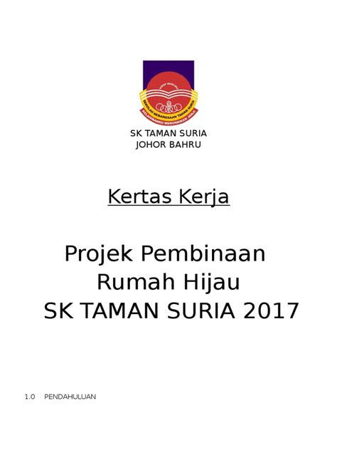 Mencari kerjasama serta kemitraan hasil tani, hasil kebun, hasil hutan, olahan pertanian, alat dan mesin pertanian, pupuk, pestisida dan bibit tanaman. Kertas Kerja Projek Pembinaan Rumah Hijau SKTS