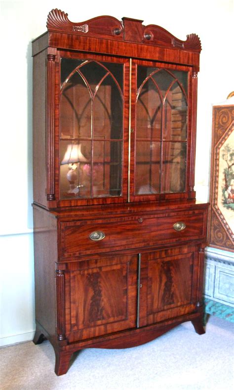 English William IV Mahogany Secretary Bookcase from mirabelle-antiques ...