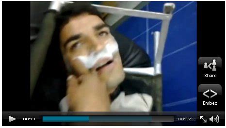 Watch her, and once she does this, clean the area. MoA - Syria: Shaving Cream As Chemical Weapon