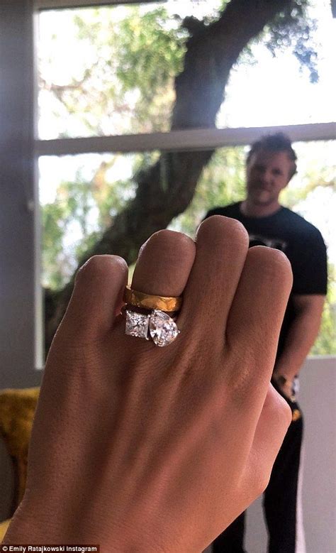 Emily ratajkowski surprised everyone back in february when she married her boyfriend of a few it looks like sebastian gave emily a real, diamond engagement ring five months after they said i do. Emily Ratajkowski flaunts MASSIVE engagement ring for ...