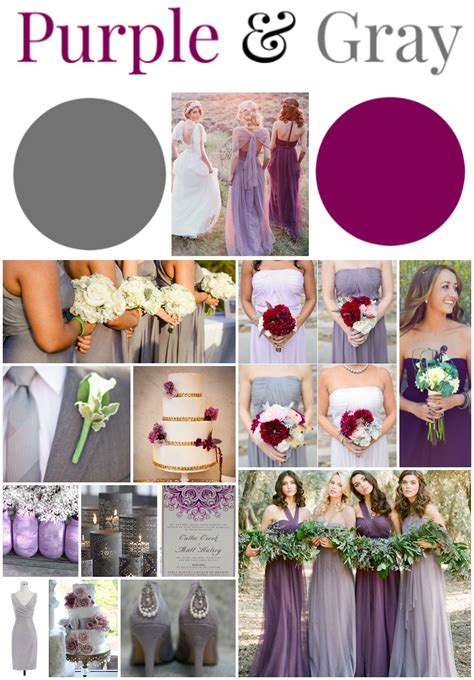 A bold purple, mint and. Purple & Gray Wedding Ideas - Rustic Wedding Chic | Rustic wedding colors, Grey purple wedding ...