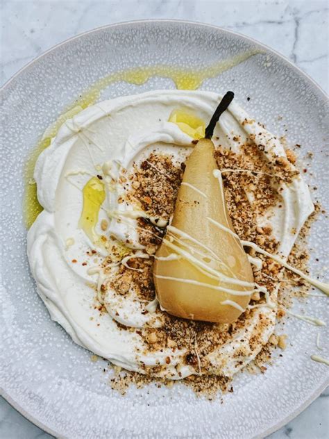 Lightness is identified by reduced weight. POACHED PEARS WITH WHIPPED MASCARPONE - CAROLINA GELEN in ...