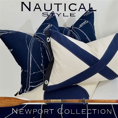Place throw pillows on a bare sofa to spruce up the furniture's design. NEWPORT COLLECTION X FLAG PILLOW / CANVAS in 2020 ...