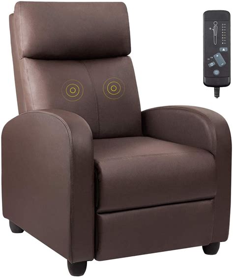 Sitting in a chair can rotate 360 degrees of freely. Devoko Recliner Chair Massage Home Theater Seating PU ...