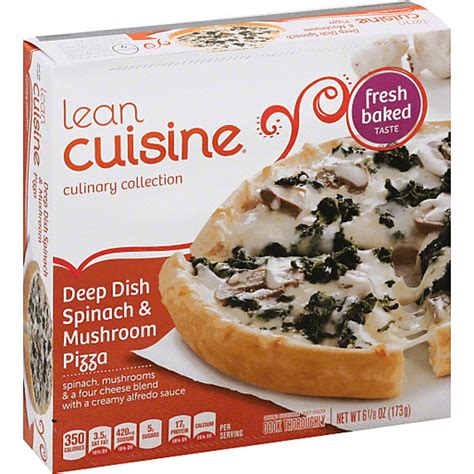 Regardless of what cuisine you prefer, here's what all healthy eating plans have in common. Lean Cuisine Culinary Collection Pizza, Deep Dish, Spinach ...