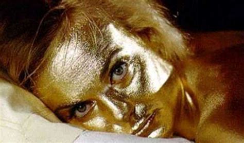 Step 2 flip the votive holder upside down and completely coat it with spray paint. Shirley Eaton - the golden Bond girl! - Nick Paints, Nick ...
