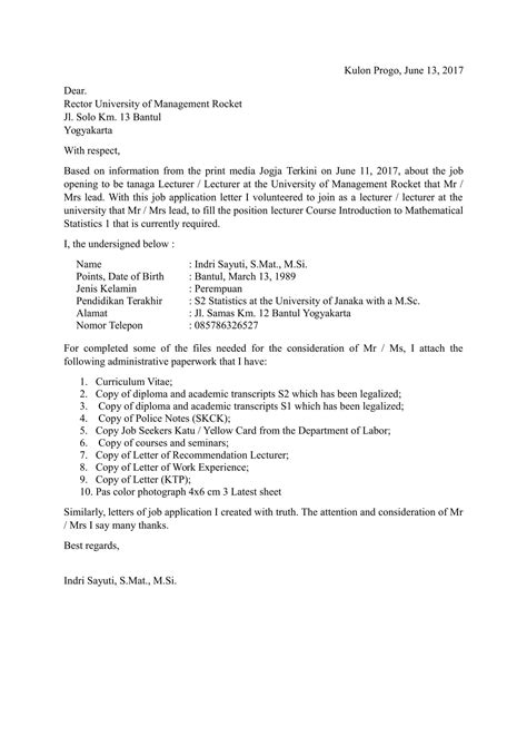 Dokumen surat lamaran doc & pdf. 50+ Contoh Surat Lamaran Kerja Hotel - BERBAGI RESEP