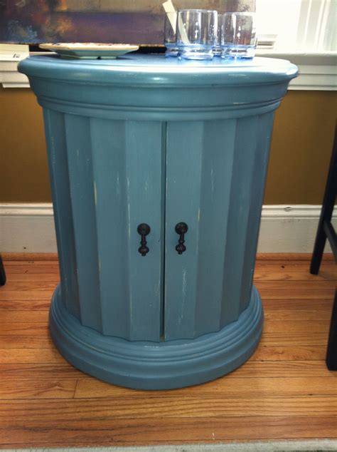 We offer hand selected decor, quality furnishings, unique gifts, and an array of accessories. Round side table blue/grey distressed shabby chic | Coffee ...