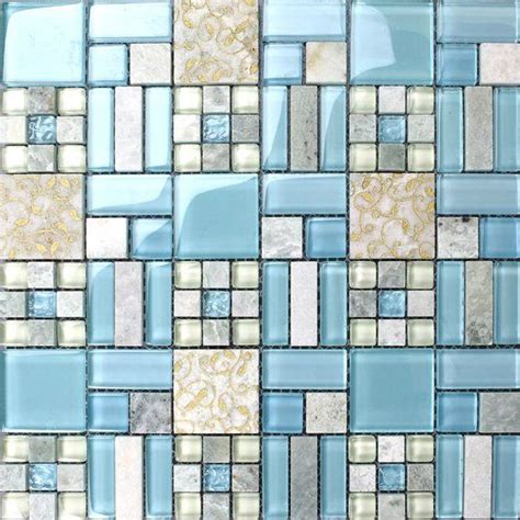 Yellow and blue mosaic tile options with crazy discounts and sales offers. Stone Mixed Glass Mosaic Tile in Baby Blue, Yellow-Green ...