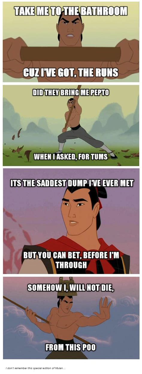 We did not find results for: mulan poop joke | me | Poop jokes, Funny poop memes ...