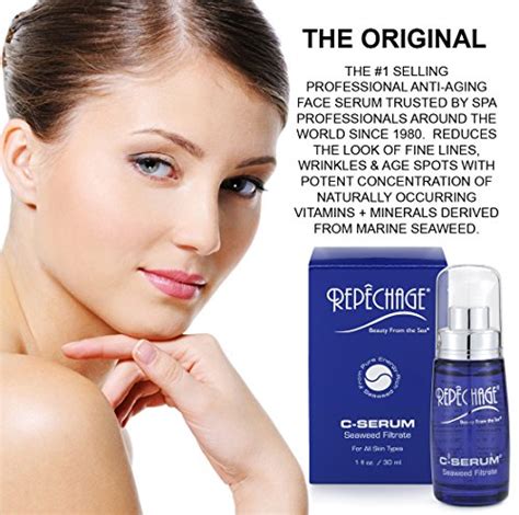 Concentrated seaweed serum works to rejuvenate skin. Repechage C Serum Seaweed Filtrate for Face, Neck ...