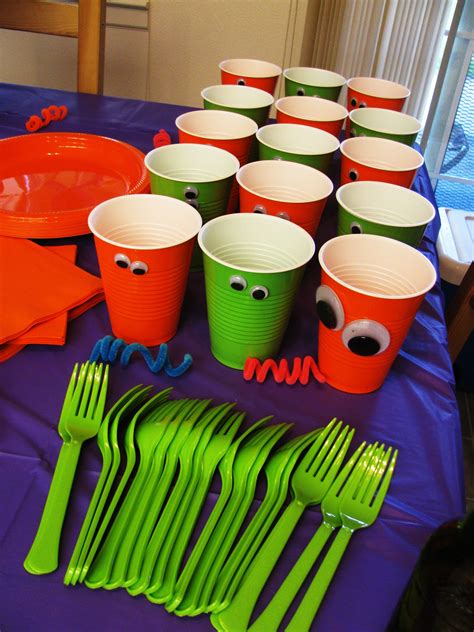 Fast shipping and orders $35+ ship free. Eyes hot glued on cups for my sons monster themed first ...