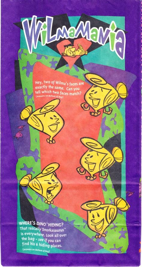 Free shipping on orders over $50. Toys and Stuff: 1995 Taco Bell Flintstones Bag