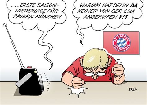 Kein geringerer als günter netzer erzielte im ersten treffen der beiden klubs das. Bayern München von Erl | Politik Cartoon | TOONPOOL